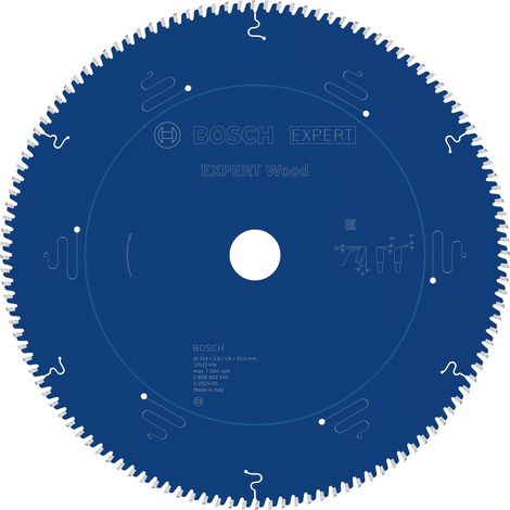 BOSCH 2608902244 Circular Saw Blade EXPERT Wood 254 x 2.6/1.8 x 25.4 mm (1/5)