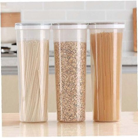 Boîte à spaghetti, boîte de rangement pour couverts et nouilles, boîte à baguettes, boîte de cuisine résistante avec couvercle hermétique. (1/3)