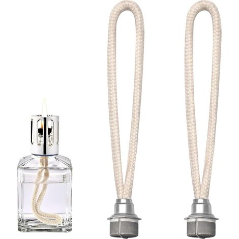 Öllampendochte – Katalytische Dochte mit Brenner, kompatibel mit Lampe Berger und allen katalytischen Aromatherapie-Diffusorlampen für Zuhause und Büro (Silber) (18 mm 2 Stück) (1/5)