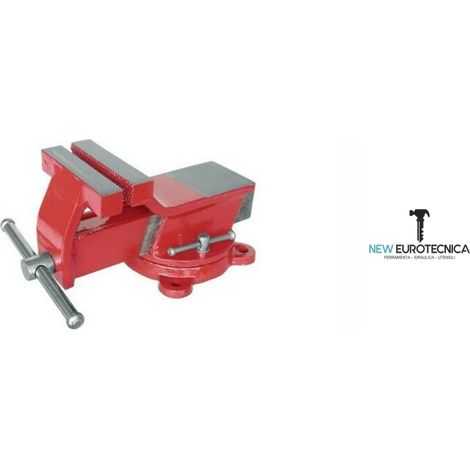 Morsa da banco in acciaio con base girevole 100 mm growe morse strettoio
