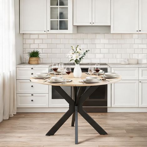 Table de salle à manger en mDF Aço 110 x 110 x 76 cm (1/5)