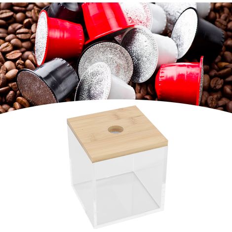 Transparente Acryl-Aufbewahrungsbox mit Deckel für Kaffeekapseln – Aufbewahrungsbox für Kaffeekapseln