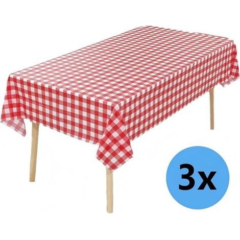 Paquete de 3 manteles de plástico - ideales para fiestas, cenas y bufés de boda - mantel rectangular - 137 x 274 cm - Azul oscuro (1/5)