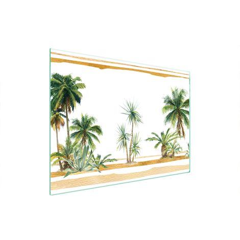 PLACA PROTECTORA DE VIDRIO PARA ESTUFA 70x52 PALMERAS (1/5)