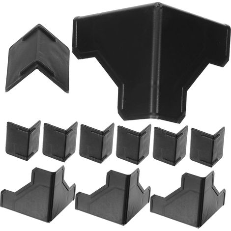 100 protège-coins pour meubles PP noir pour coins pointus (1/5)