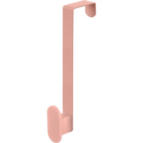 Gancio bagno singolo in acciaio e plastica rosa rettangolare Fiore (1/3)