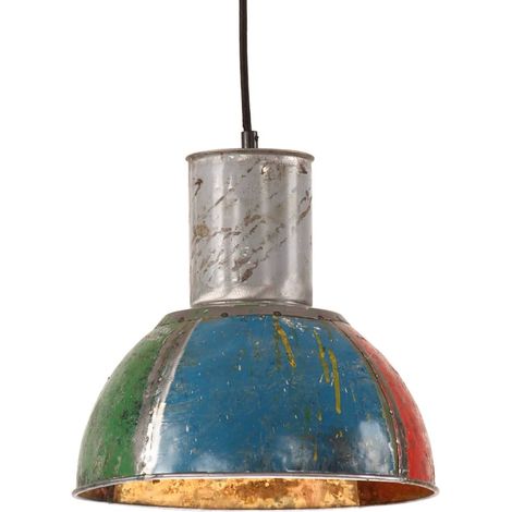 Lampe suspendue industrielle 25 W Multicolore Ronde 28,5 cm E27 vidaXL (1/5)