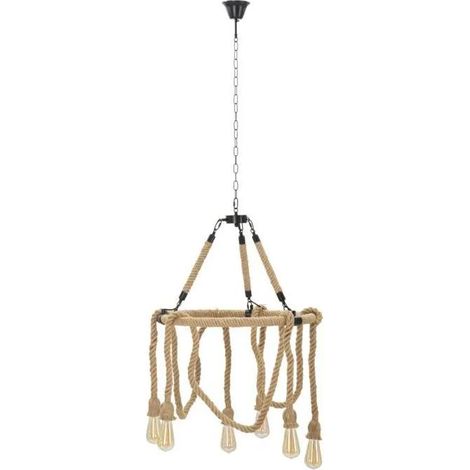 Hängelampe mauro ferretti Bambus natur 64 cm 20 Watt