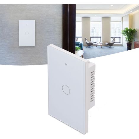 Interrupteur WiFi intelligent WS-US-RF Graffiti pour maison connectée, panneau tactile en verre RF433, 90-250 V, style américain (1/5)