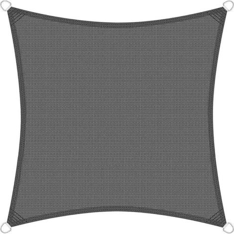 Rideau d'ombrage extérieur carré en PEHD 180 g/m2 avec Anneaux en Acier Inoxydable, Anti-UV, avec Sac, Toile de Soleil pour extérieur, Dimensions 3 x 3, 4 x 4 5 x 5 cm, Voile Ombre Jardin (1/5)
