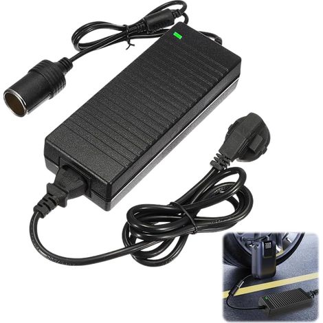 Adaptateur Allume Cigare Secteur, Transformateur 220v 12v Allume Cigare, AC à DC Adaptateur Converte 15A 120W, Adaptateur d'alimentation pour Voiture Réfrigérateur de Voiture Aspirateur (1/5)