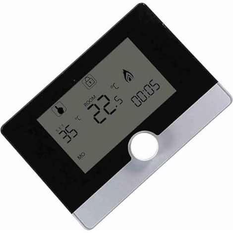Fafeicy Programmable Water Heating Thermostat Plastic Digital Room (Black) (1/5)