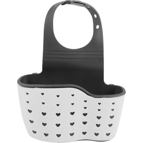 Panier de rangement pour évier, sac de rangement suspendu réglable en plastique, accessoires de cuisine nordiques beiges-AquaForge (1/5)