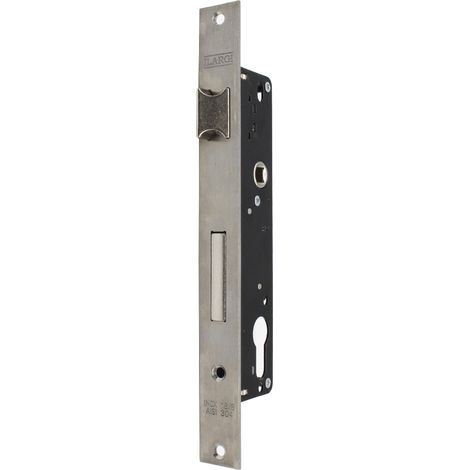 ILARGI cerradura 2810-20mm inox b-60 , Cerradura 2810/20 MM con bombillo de 60 mm Ilargi Cerradura de embutir fabricada con materiales de alta calidad y construcción sólida (1/3)