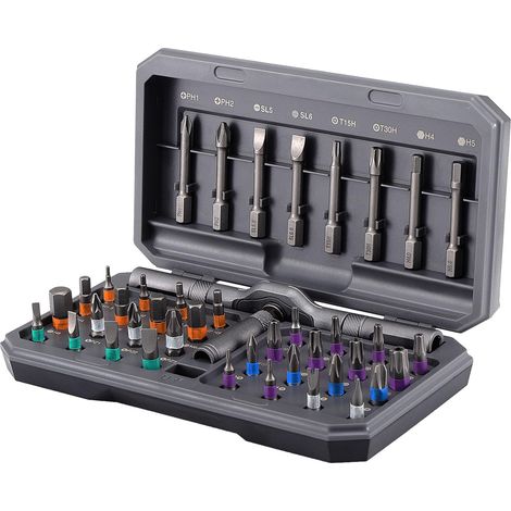Ensemble de tournevis de précision à cliquet 42 en 1 - Coffret cadeau - Embouts de tournevis cruciformes - Tournevis Torx - Kit de tournevis étoile - Réparation pour appareils électroniques (1/5)