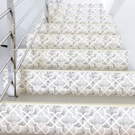 Stickers adhésifs escalier carrelages contremarche - FANIGA - 2 bandes de 12.5x87.5cm (1/5)