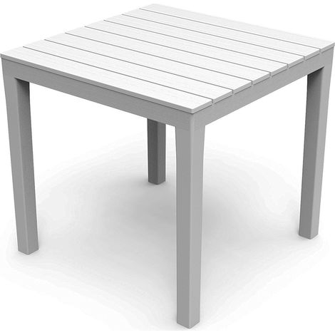 Gartentisch Bali Eckig Weiß 78x78x72cm-MTBL028BI