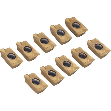 APMT1604PDER-MO2 10 pièces plaquettes de tournage CNC, inserts de fraisage à clipser, revêtement bronze, coupe précise (1/5)