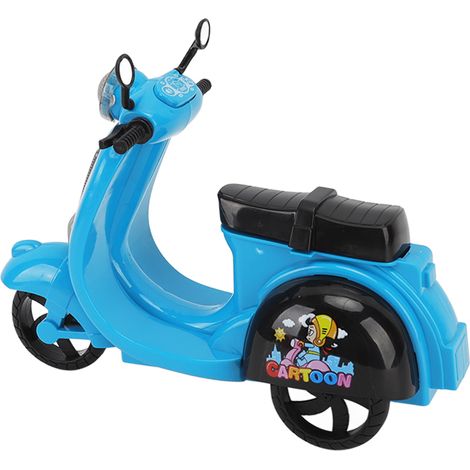 Elektrisches Spielzeugmotorrad, Lernspielzeug mit Sound, Licht und Musik, Simulationsmotorradmodell für Jungen und Mädchen, blau. (1/5)