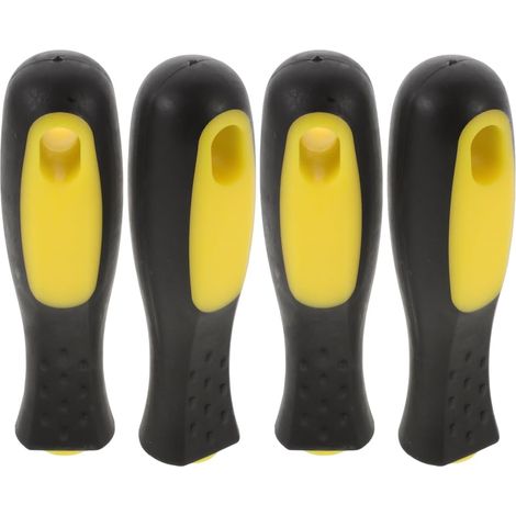 4 Pièces - Poignée De Lime - Manche De Râpe - Ergonomique Antidérapante En Plastique Pour Métal - Outils De Fabrication Artisanale - Noir - 11,5 x 2,5 x 2,5 cm