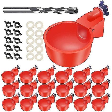 Set mit 16 automatischen Hühnertränken, Geflügelwasserspendern, Hühnertränken mit (1/5)
