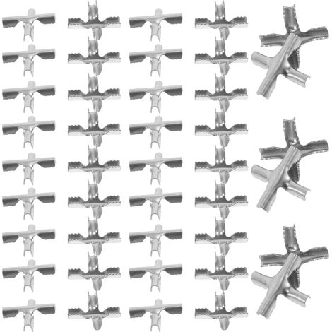 Boucles croisées en acier inoxydable ABOOFAN 2,0 mm, lot de 200 (1/5)
