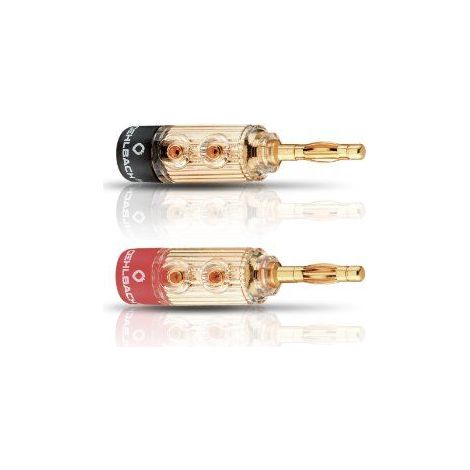 Oehlbach 3030 Connettore per altoparlanti Spina dritta Oro, Rosso, Nero 4 pz. (1/2)