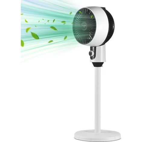 Ventilateur sur pied oscillant à 90 degrés, 3 vitesses, silencieux, idéal pour le salon, la chambre, la cuisine et le bureau à domicile.