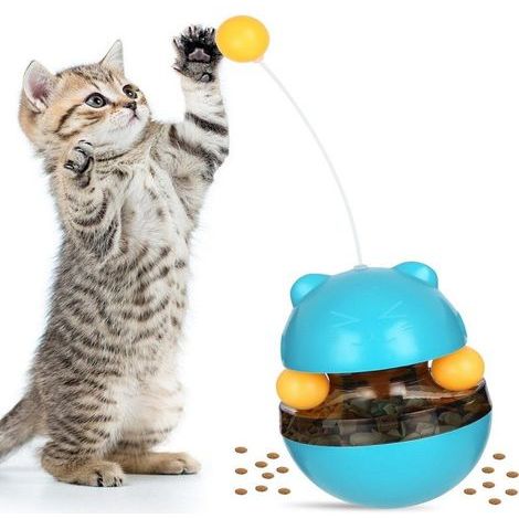 Jouet intelligence pour chat - 1, 3 en 1 distributeur de croquettes balles interactives rotatif - Animaux (1/5)