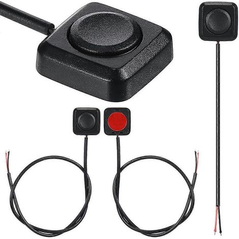 KLVGTIFS PU - Lot de 4 boutons-poussoirs momentanés marche/arrêt 12 V/24 V, montage en surface. (1/5)