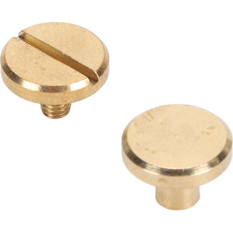 Lot de 50 rivets de reliure à tête plate et ronde pour reliure en cuir, décorations artisanales DIY ( (1/5)