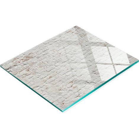 Tablero de cocina de vidrio templado con gr谩ficos decorativos de pared de ladrillo 60x52 cm