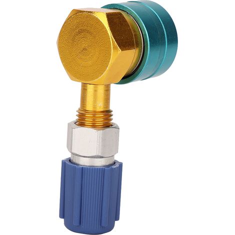 Raccord coudé simple pour liquide de climatisation automobile R1234YF vers R134A (1/5)