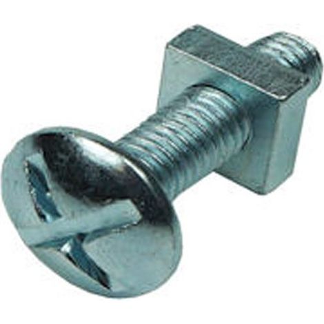 Unifix Mushroom Head Roofing Bolts And Nuts Bzp - M6 x 40 - Bo...