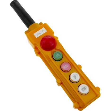 Boîte de commande avec 2 boutons poussoirs momentanés et 2 interrupteur et arrêt d'urgence série COB (1/5)
