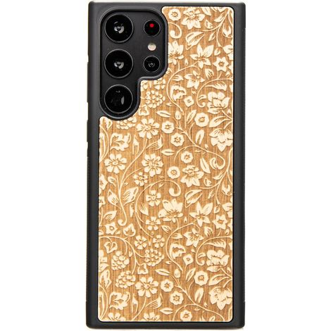 Bewood Holzhülle für Samsung Galaxy S23 Ultra WILD FLOWERS ANIEGRE (1/4)
