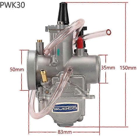 Carburetor With Power Jet For Keihin 2t 4t Atv Quad Go Kart 75-250cc Universal Motorcycle Pwk 24 26 28 30 32 34mm Carburetor( 30mm) (1/5)