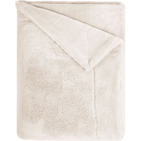 Plaid polaire chaud gris clair 130x170