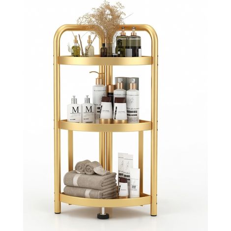 Étagère d'angle au sol pour salle de bain amélioré niveauxsalle de bain