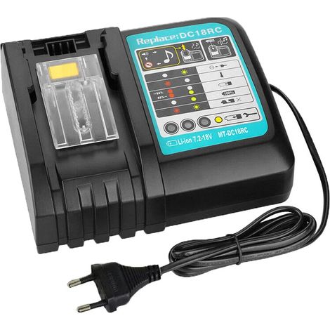 Chargeur compatible batteries Makita LXT 14,4V / 18V Li-Ion – remplacement DC18RC (1/5)