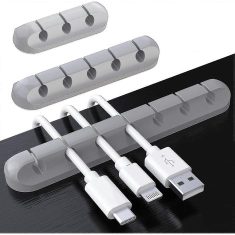 Kabelclips, 3er-Pack Kabelmanagement-Organizer-Grey