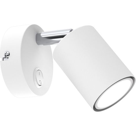 Applique enfant blanche à interrupteur Fun GU10 Luminex