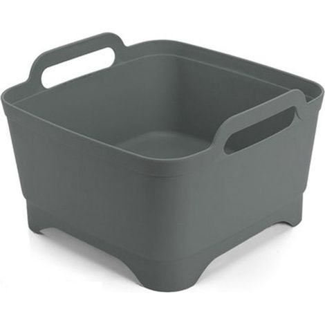 Bac à vaisselle -Wash&Drain, Bassine Plastique Evier avec poignées et bouchon de vidange,9 litres(Vert foncé,3129.517.5Cm) (1/3)