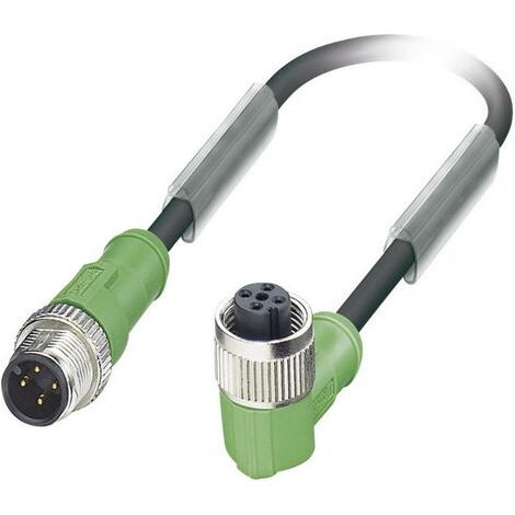 Câble pour capteurs/actionneurs Phoenix Contact SAC-4P-M12MS/ 0,6-PUR/M12FR 1668483 Contenu: 1 pc(s) D16360 (1/2)