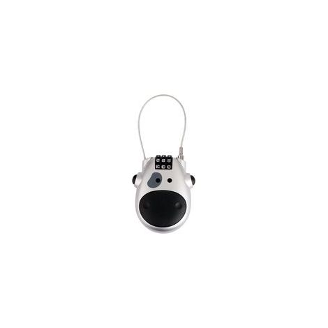 Cadenas rétractable à 3 chiffres – Cadenas portable pour casque – Argent – (1/5)