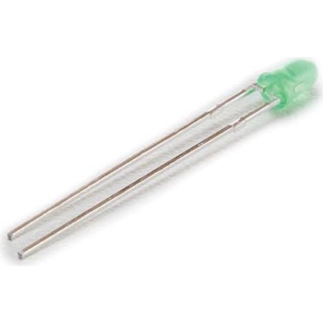 3 mm Standard-LED-Lampe, grün, diffus