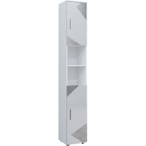 Badschrank Irma, Weiß, 30 x 192 cm, Vicco
