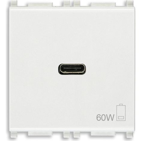 VIMAR - 14298.60 Alimentatore USB C 60W PD bianco