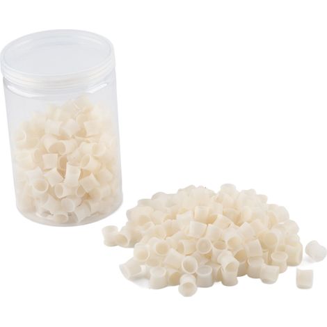 300 godets à pigment jetables en silicone blanc pour tatouage, sourcils, lèvres et yeux - lot de 300 pièces (1/5)