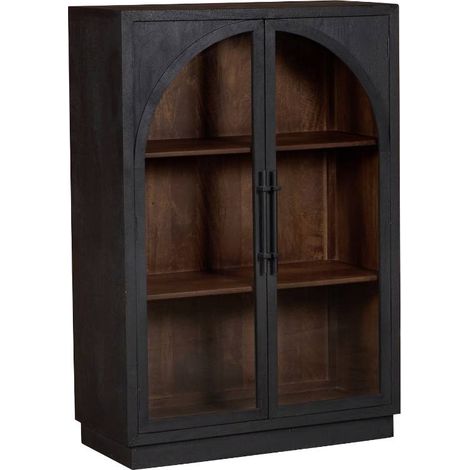 Vitrine en bois de manguier foncé Nohea (1/5)